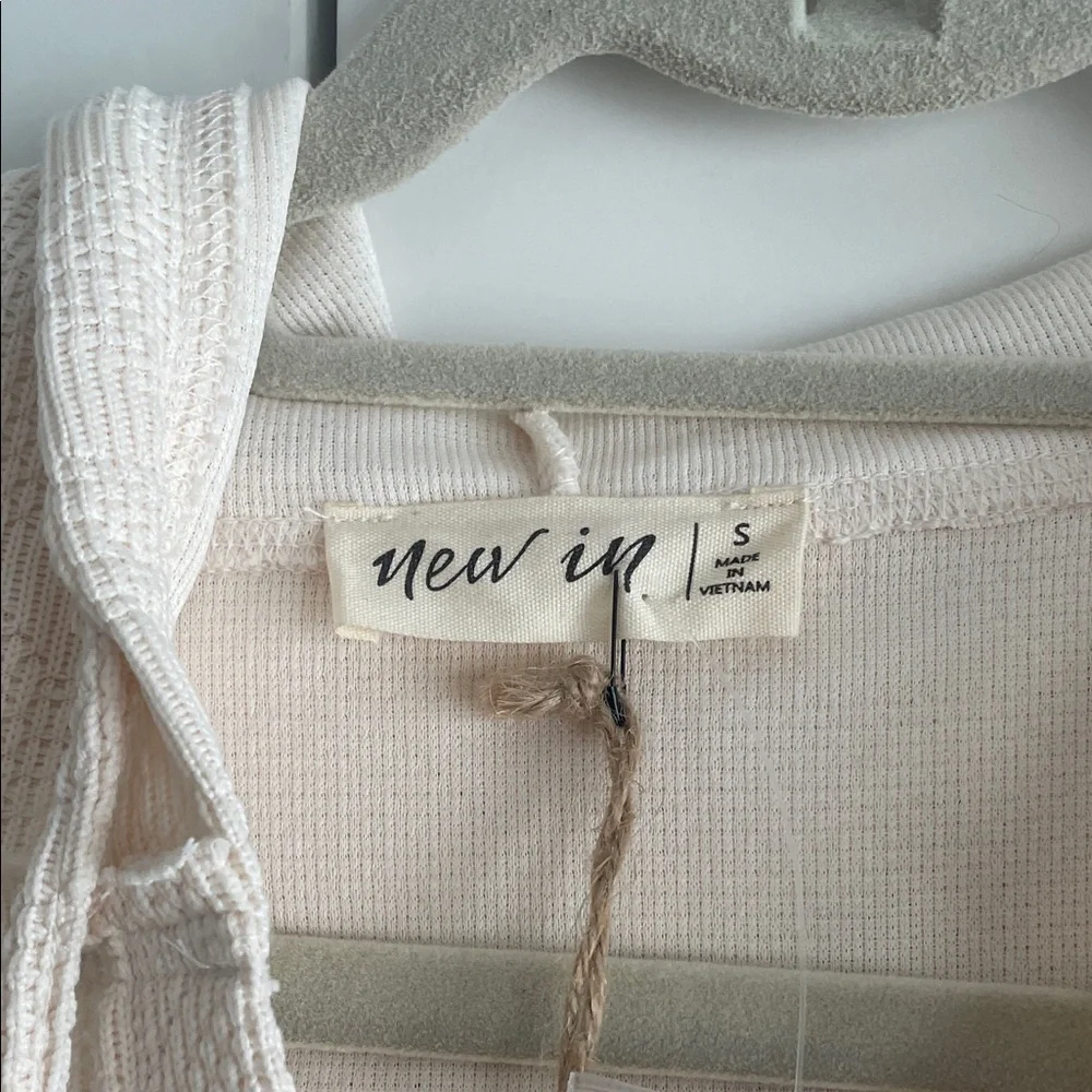 Cream Hooded Pullover with Front Pockets - Picture 2 of 5